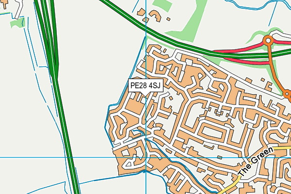 PE28 4SJ map - OS VectorMap District (Ordnance Survey)