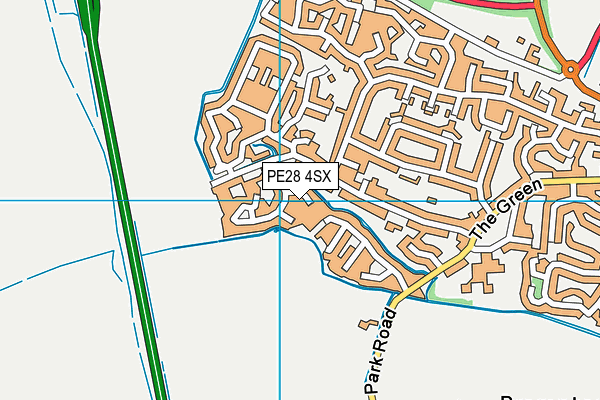 PE28 4SX map - OS VectorMap District (Ordnance Survey)