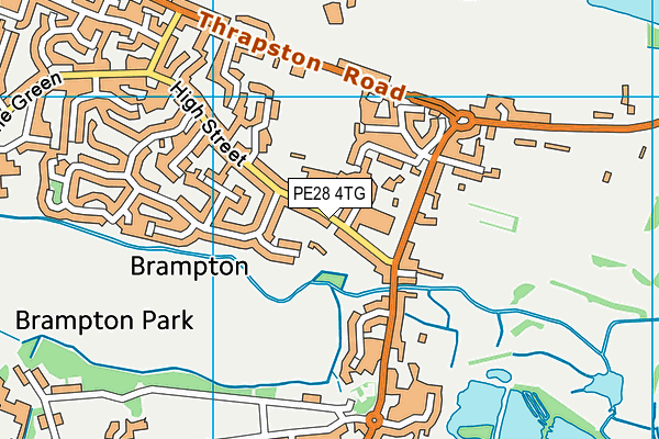 PE28 4TG map - OS VectorMap District (Ordnance Survey)