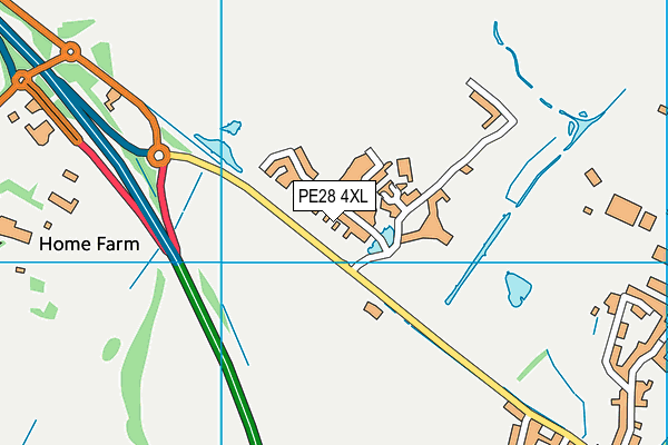 PE28 4XL map - OS VectorMap District (Ordnance Survey) PE28 4XL map - OS VectorMap District (Ordnance Survey)