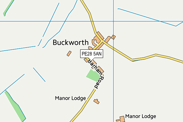 PE28 5AN map - OS VectorMap District (Ordnance Survey) PE28 5AN map - OS VectorMap District (Ordnance Survey)