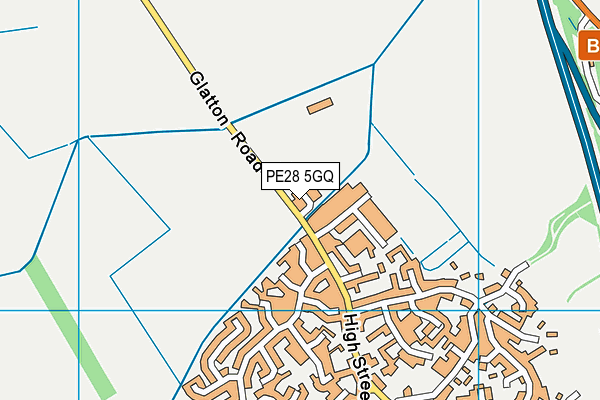 PE28 5GQ map - OS VectorMap District (Ordnance Survey) PE28 5GQ map - OS VectorMap District (Ordnance Survey)