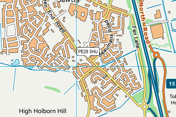 PE28 5HU map - OS VectorMap District (Ordnance Survey) PE28 5HU map - OS VectorMap District (Ordnance Survey)