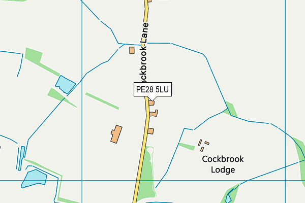 PE28 5LU map - OS VectorMap District (Ordnance Survey) PE28 5LU map - OS VectorMap District (Ordnance Survey)