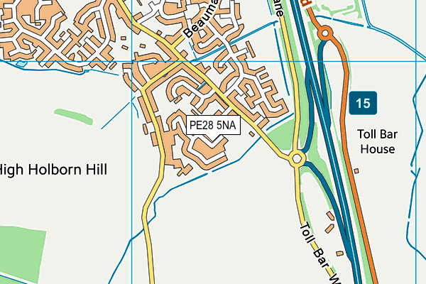 PE28 5NA map - OS VectorMap District (Ordnance Survey) PE28 5NA map - OS VectorMap District (Ordnance Survey)