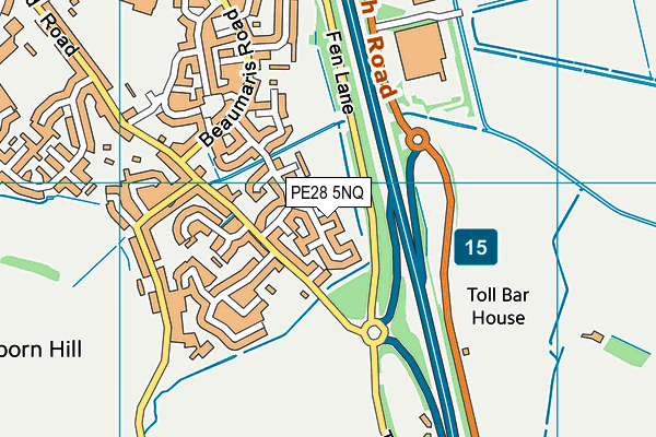 PE28 5NQ map - OS VectorMap District (Ordnance Survey) PE28 5NQ map - OS VectorMap District (Ordnance Survey)