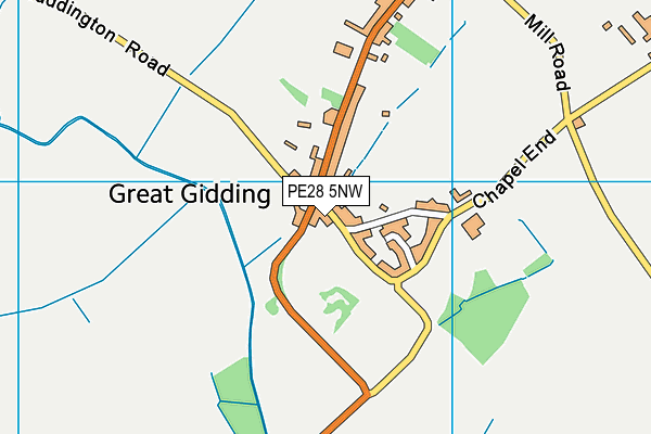 PE28 5NW map - OS VectorMap District (Ordnance Survey) PE28 5NW map - OS VectorMap District (Ordnance Survey)