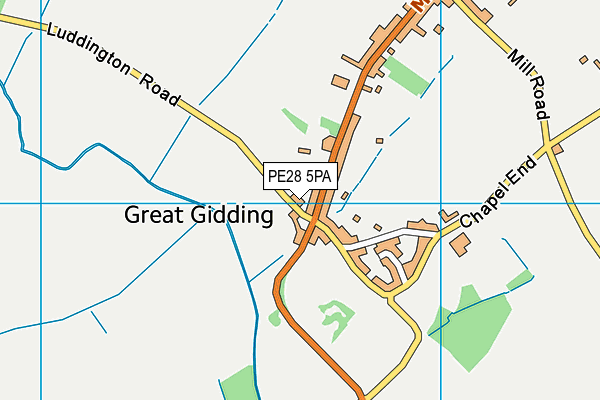PE28 5PA map - OS VectorMap District (Ordnance Survey) PE28 5PA map - OS VectorMap District (Ordnance Survey)