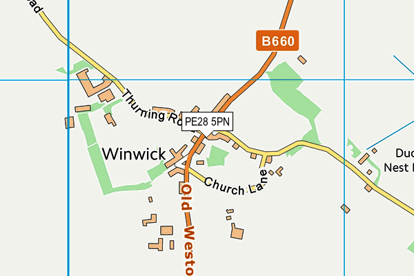 PE28 5PN map - OS VectorMap District (Ordnance Survey) PE28 5PN map - OS VectorMap District (Ordnance Survey)