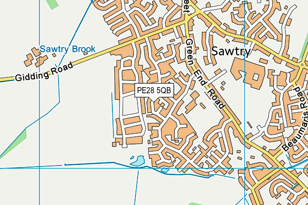 PE28 5QB map - OS VectorMap District (Ordnance Survey) PE28 5QB map - OS VectorMap District (Ordnance Survey)