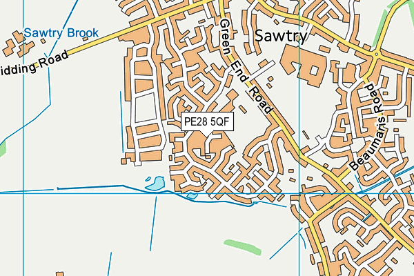 PE28 5QF map - OS VectorMap District (Ordnance Survey) PE28 5QF map - OS VectorMap District (Ordnance Survey)