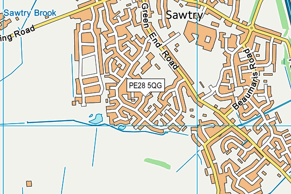 PE28 5QG map - OS VectorMap District (Ordnance Survey) PE28 5QG map - OS VectorMap District (Ordnance Survey)