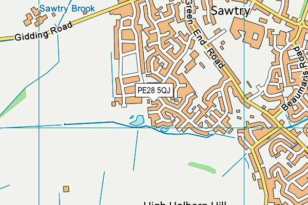 PE28 5QJ map - OS VectorMap District (Ordnance Survey) PE28 5QJ map - OS VectorMap District (Ordnance Survey)