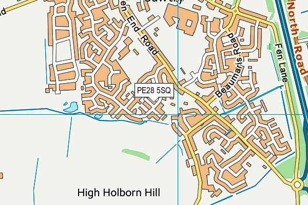 PE28 5SQ map - OS VectorMap District (Ordnance Survey) PE28 5SQ map - OS VectorMap District (Ordnance Survey)