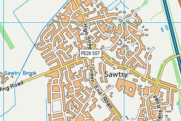 PE28 5ST map - OS VectorMap District (Ordnance Survey) PE28 5ST map - OS VectorMap District (Ordnance Survey)