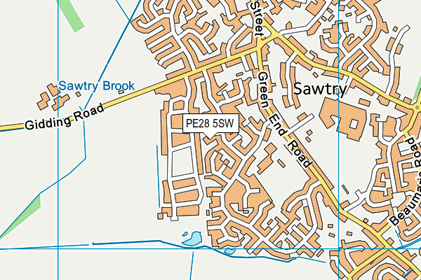 PE28 5SW map - OS VectorMap District (Ordnance Survey) PE28 5SW map - OS VectorMap District (Ordnance Survey)