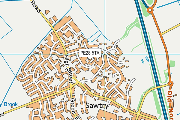 PE28 5TA map - OS VectorMap District (Ordnance Survey) PE28 5TA map - OS VectorMap District (Ordnance Survey)