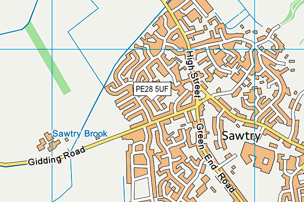 PE28 5UF map - OS VectorMap District (Ordnance Survey)