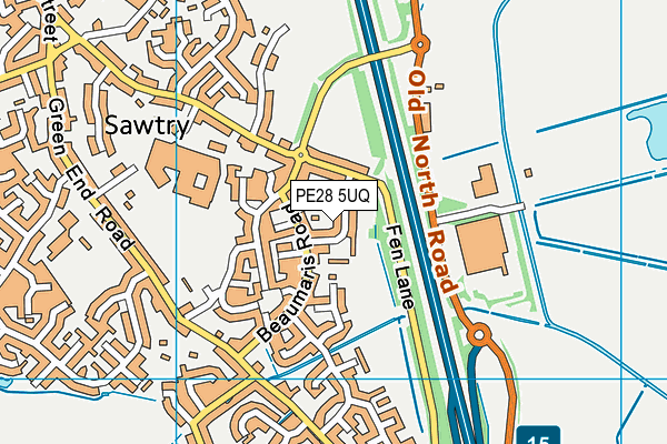 PE28 5UQ map - OS VectorMap District (Ordnance Survey) PE28 5UQ map - OS VectorMap District (Ordnance Survey)