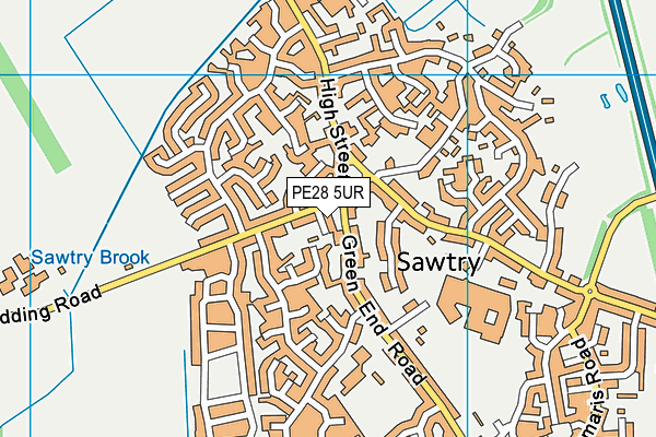 PE28 5UR map - OS VectorMap District (Ordnance Survey) PE28 5UR map - OS VectorMap District (Ordnance Survey)