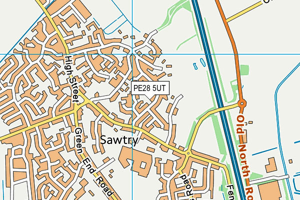 PE28 5UT map - OS VectorMap District (Ordnance Survey) PE28 5UT map - OS VectorMap District (Ordnance Survey)