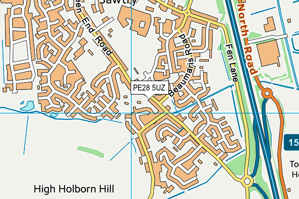 PE28 5UZ map - OS VectorMap District (Ordnance Survey) PE28 5UZ map - OS VectorMap District (Ordnance Survey)