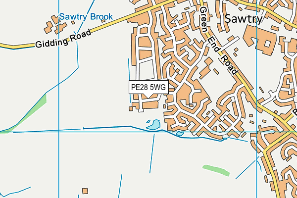 PE28 5WG map - OS VectorMap District (Ordnance Survey) PE28 5WG map - OS VectorMap District (Ordnance Survey)