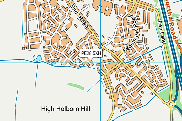 PE28 5XH map - OS VectorMap District (Ordnance Survey) PE28 5XH map - OS VectorMap District (Ordnance Survey)