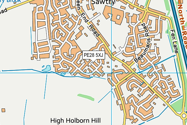 PE28 5XJ map - OS VectorMap District (Ordnance Survey) PE28 5XJ map - OS VectorMap District (Ordnance Survey)
