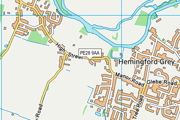 PE28 9AA map - OS VectorMap District (Ordnance Survey) PE28 9AA map - OS VectorMap District (Ordnance Survey)