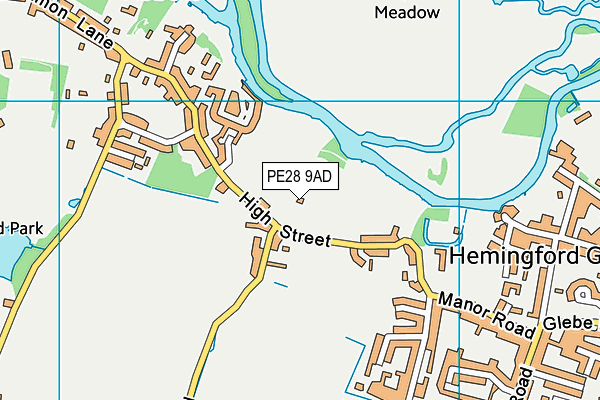 PE28 9AD map - OS VectorMap District (Ordnance Survey) PE28 9AD map - OS VectorMap District (Ordnance Survey)