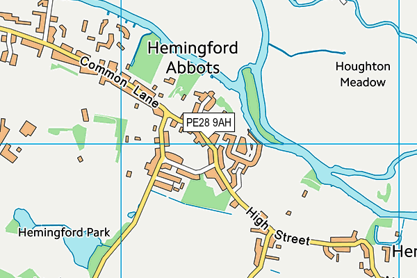 PE28 9AH map - OS VectorMap District (Ordnance Survey) PE28 9AH map - OS VectorMap District (Ordnance Survey)