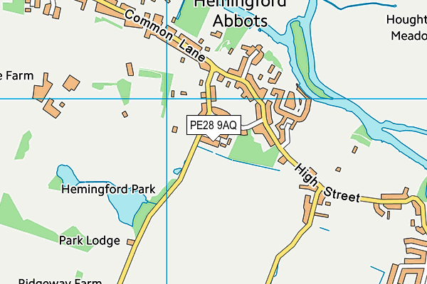 PE28 9AQ map - OS VectorMap District (Ordnance Survey) PE28 9AQ map - OS VectorMap District (Ordnance Survey)