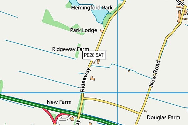 PE28 9AT map - OS VectorMap District (Ordnance Survey) PE28 9AT map - OS VectorMap District (Ordnance Survey)