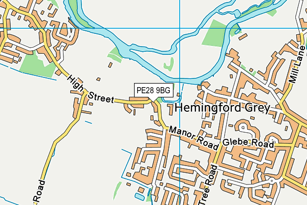 PE28 9BG map - OS VectorMap District (Ordnance Survey) PE28 9BG map - OS VectorMap District (Ordnance Survey)
