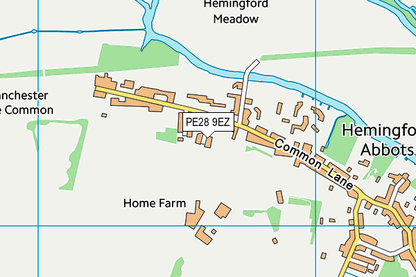 PE28 9EZ map - OS VectorMap District (Ordnance Survey) PE28 9EZ map - OS VectorMap District (Ordnance Survey)