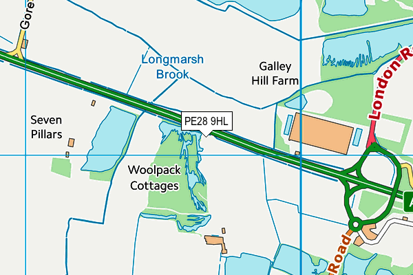PE28 9HL map - OS VectorMap District (Ordnance Survey) PE28 9HL map - OS VectorMap District (Ordnance Survey)