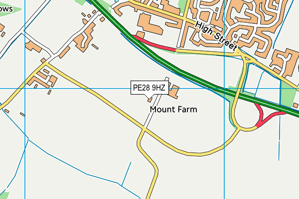 PE28 9HZ map - OS VectorMap District (Ordnance Survey) PE28 9HZ map - OS VectorMap District (Ordnance Survey)