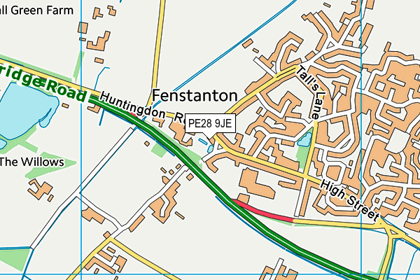 PE28 9JE map - OS VectorMap District (Ordnance Survey) PE28 9JE map - OS VectorMap District (Ordnance Survey)