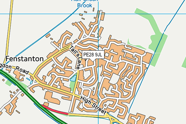 PE28 9JL map - OS VectorMap District (Ordnance Survey) PE28 9JL map - OS VectorMap District (Ordnance Survey)