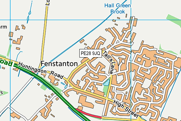 PE28 9JQ map - OS VectorMap District (Ordnance Survey) PE28 9JQ map - OS VectorMap District (Ordnance Survey)
