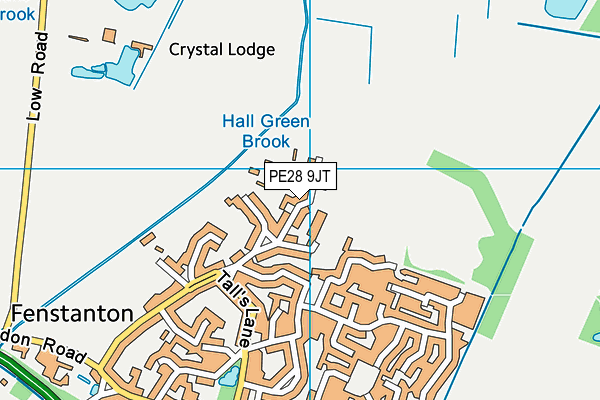 PE28 9JT map - OS VectorMap District (Ordnance Survey) PE28 9JT map - OS VectorMap District (Ordnance Survey)