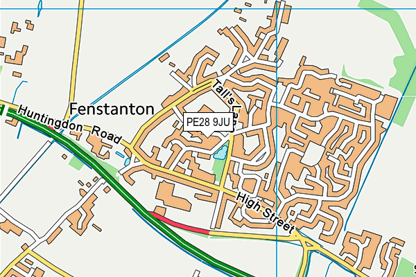 PE28 9JU map - OS VectorMap District (Ordnance Survey) PE28 9JU map - OS VectorMap District (Ordnance Survey)