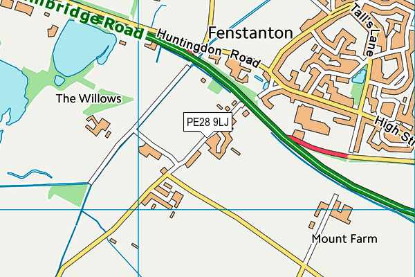 PE28 9LJ map - OS VectorMap District (Ordnance Survey) PE28 9LJ map - OS VectorMap District (Ordnance Survey)