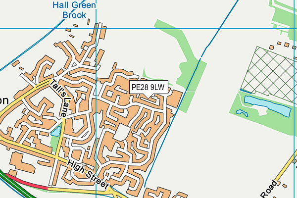 PE28 9LW map - OS VectorMap District (Ordnance Survey) PE28 9LW map - OS VectorMap District (Ordnance Survey)