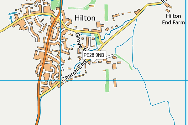 PE28 9NB map - OS VectorMap District (Ordnance Survey) PE28 9NB map - OS VectorMap District (Ordnance Survey)