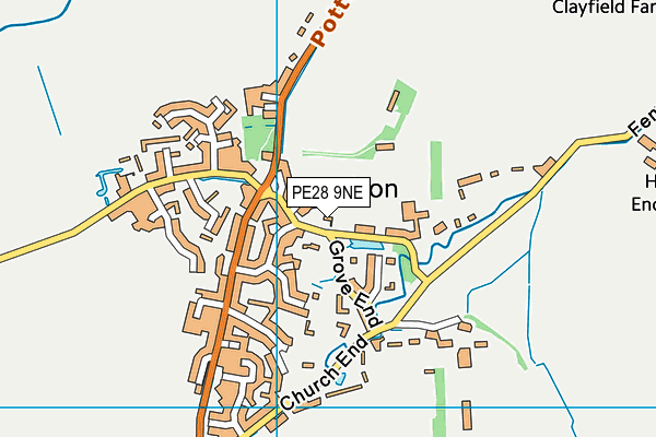 PE28 9NE map - OS VectorMap District (Ordnance Survey) PE28 9NE map - OS VectorMap District (Ordnance Survey)