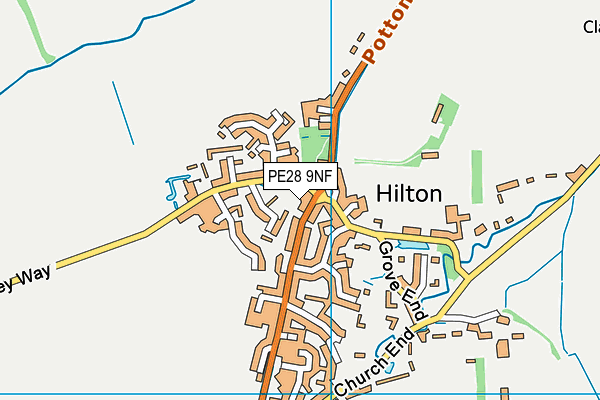 PE28 9NF map - OS VectorMap District (Ordnance Survey) PE28 9NF map - OS VectorMap District (Ordnance Survey)