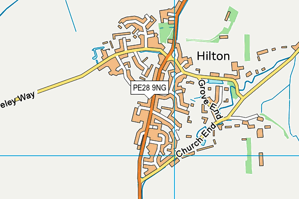 PE28 9NG map - OS VectorMap District (Ordnance Survey) PE28 9NG map - OS VectorMap District (Ordnance Survey)