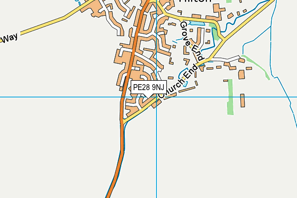 PE28 9NJ map - OS VectorMap District (Ordnance Survey) PE28 9NJ map - OS VectorMap District (Ordnance Survey)